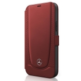 Mercedes Book Urban Line etui skórzane z klapką na iPhone 12 MINI czerwone
