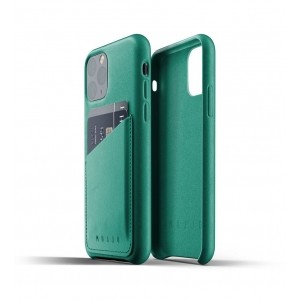 Mujjo Full Leather Wallet Case - etui skórzane do iPhone 11 Pro (zielone)-755455