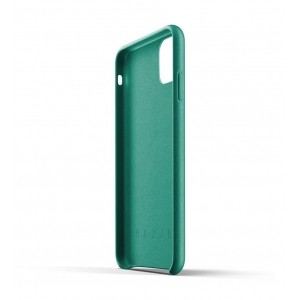 Mujjo Full Leather Wallet etui skórzane do iPhone 11 Pro Max (zielone)