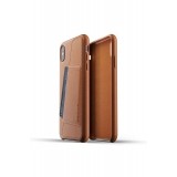 Mujjo Full Leather Wallet iPhone Xs Max brąz