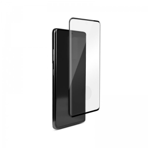 PURO Premium Full Edge Tempered Glass Case Friendly - Szkło ochronne hartowane na ekran Samsung Galaxy S21 Ultra (czarna