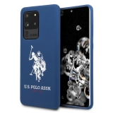 US Polo Silicone Collection etui na Samsung Galaxy S20 Ultra niebieskie