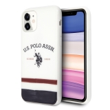 US Polo Tricolor Pattern Collection etui na iPhone 11 białe