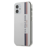 US Polo Tricolor Collection etui na iPhone 12 MINI biały