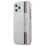 US Polo Tricolor Collection etui na iPhone 12 Pro Max białe