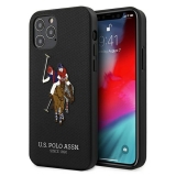 US Polo Embroidery Collection etui na iPhone 12 Pro Max czarne