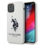 US Polo Silicone Collection etui na iPhone 12 Pro Max białe