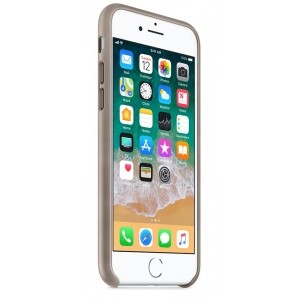 Apple iPhone 7/8 Leather Case jasnobeżowy - szary