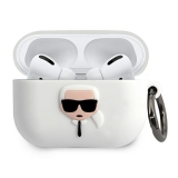 Karl Lagerfeld Silicone Ikonik etui na Apple AirPods Pro biały