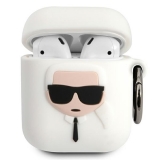 Karl Lagerfeld Silicone Ikonik etui na Apple AirPods biały