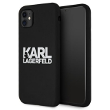 Karl Lagerfeld Silicone Stack Logo etui na iPhone 11 czarne