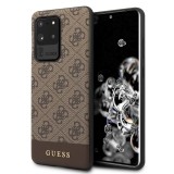 Guess 4G Bottom Stripe Collection - Etui Samsung Galaxy S20 Ultra (brązowy)-1155144