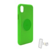 PURO ICON+ Cover - Etui magnetyczne iPhone XR (fluo zielony)-1609304