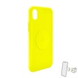 PURO ICON+ Cover - Etui magnetyczne iPhone XR (fluo żółty)-1609308