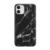 Crong Marble Case – Etui iPhone 11 (czarny)-1615023