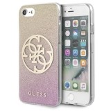 Guess Gradient Circle Glitter 4G - Etui iPhone SE 2020 / 8 / 7 (Gold/Pink)-1618922