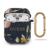 Guess Flower Collection N3 - Etui Airpods (Blue)-1637012