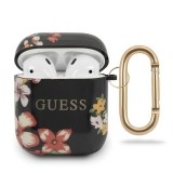Guess Flower Collection N4 - Etui Airpods (Black)-1637014