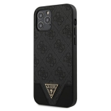Guess 4G Triangle Collection - Etui iPhone 12 / iPhone 12 Pro (szary)-1974854