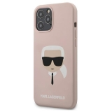 Karl Lagerfeld Silicone Ikonik Karl`s Head - Etui iPhone 12 Pro Max (różowy)-1974950