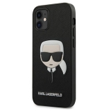 Karl Lagerfeld Saffiano Ikonik Karl`s Head - Etui iPhone 12 / iPhone 12 Pro (czarny)-1977983