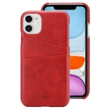 Crong Neat Cover - Etui iPhone 11 Pro z kieszeniami (czerwony)-2438844