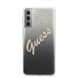 Guess Glitter Gradient Script - Etui Samsung Galaxy S21  (czarny)-2455990
