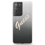 Guess Glitter Gradient Script - Etui Samsung Galaxy S21 Ultra (czarny)-2456004