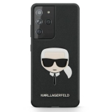 Karl Lagerfeld Saffiano Ikonik Karl`s Head - Etui Samsung Galaxy S21 Ultra (czarny)-2456112