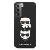 Karl Lagerfeld Saffiano Karl & Choupette Heads - Etui Samsung Galaxy S21 (czarny)-2456115