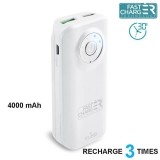 PURO Universal External Fast Charger Battery - Uniwersalny Power Bank 4000 mAh, 2 x USB, 2.4 A (biały)-257355