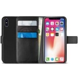 PURO Booklet Wallet Case - Etui iPhone XR z kieszeniami na karty   stand up (czarny)-268925