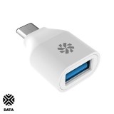 Kanex USB-C to USB 3.0 Mini Adapter - Mini Adapter USB-C na USB 3.0 do ładowania i synchronizacji danych, 5 Gbps (White)