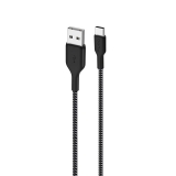 PURO Fabric Ultra Strong - Kabel w oplocie heavy duty USB-A / USB-C 1,2m (czarny)-3377987