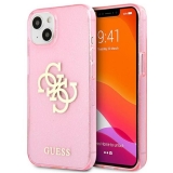Guess Glitter 4G Big Logo - Etui iPhone 13 mini (różowy)-3475940