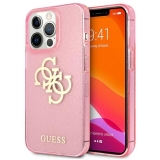 Guess Glitter 4G Big Logo - Etui iPhone 13 Pro (różowy)-3475956