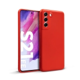 Crong Color Cover - Etui Samsung Galaxy S21 FE (czerwony)-3709956