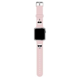 Karl Lagerfeld Silicone Karl & Choupette Heads – Pasek do Apple Watch 42/44/45 mm (różowy)-3717045