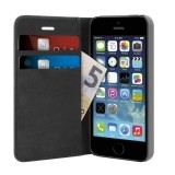PURO Wallet Case - Etui iPhone SE / iPhone 5s / iPhone 5 (czarny)-430473