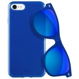 PURO Sunny Kit - Zestaw etui iPhone 8 / 7   składane okulary przeciwsłoneczne (niebieski)-431574