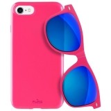 PURO Sunny Kit - Zestaw etui iPhone 8 / 7   składane okulary przeciwsłoneczne (różowy)-431580