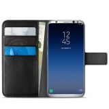 PURO Booklet Wallet Case - Etui Samsung Galaxy S9  z kieszeniami na karty   stand up (czarny)-431987