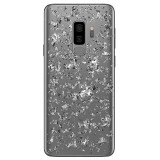 PURO Glam Ice Light Cover - Etui Samsung Galaxy S9  z metalicznymi elementami srebra-432291