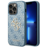 Guess 4G Big Metal Logo - Etui iPhone 14 Pro Max (niebieski)-4370227