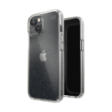 Speck Presidio Perfect-Clear with Glitter - Etui iPhone 14 / iPhone 13 z powłoką MICROBAN (Clear / Gold Glitter)-4370991