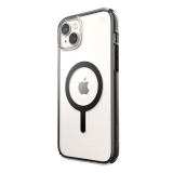 Speck Presidio Perfect-Clear with Impact Geometry + MagSafe - Etui iPhone 14 Plus z powłoką MICROBAN (Clear / Black)-437