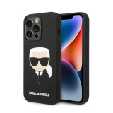 Karl Lagerfeld Silicone Ikonik Karl`s Head MagSafe - Etui iPhone 14 Pro (czarny)-4375592