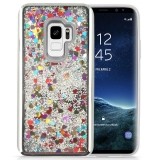Zizo Liquid Glitter Star Case - Etui Samsung Galaxy S9 (Silver)-461576
