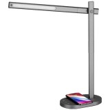 Momax Q.Led Desk Lamp - Ściemnialna lampa LED na biurko   ładowarka indukcyjna Qi do iPhone i Android, 10 W (Gray)-46811