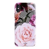 PURO Glam Geo Flowers - Etui iPhone Xs Max (Pink Peonies)-469410
